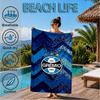 Fc 1903 Emblem Printed Microfiber Beach Towel, Soft And Absorbent, Quick-Dry, Ideal for Summer Travel, Beach Essential, Swimming Pool