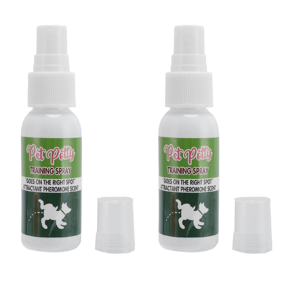 2 buc Spray pentru antrenament olitic pentru animale de companie 30ml Spray pentru pipi cu punct fix pentru cățel de câine pentru interior exterior
