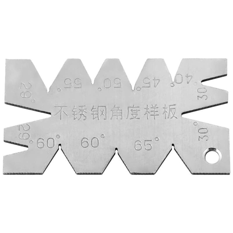 3 pcs 60°-160° Measuring Range Drill Bit Angle Gauge Set Includes PU Leather Case Stainless Steel Angle Measuring Gage