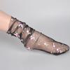 Fashion Summer Thin Floral Breathable Mesh Socks Transparent Long Socks Flowers Socks