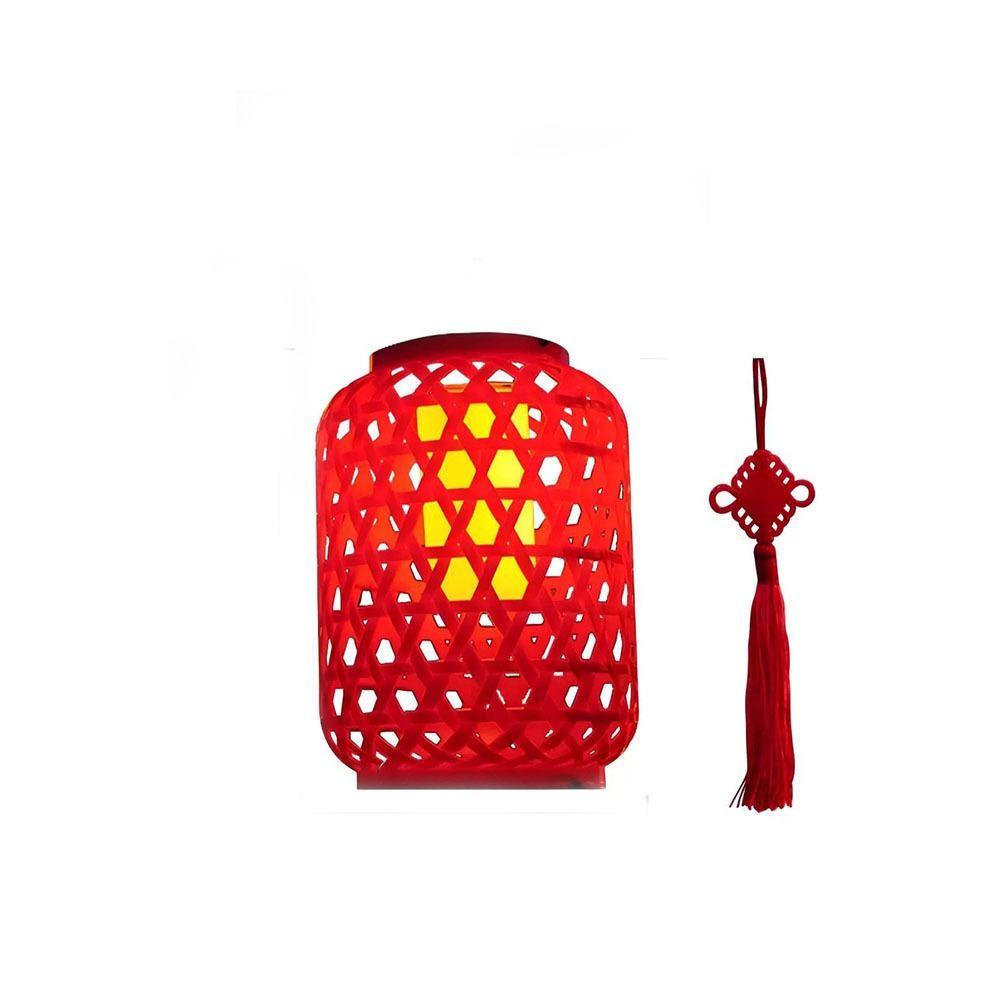 Hanging Tree Imitation Bamboo Lantern With Chinese knot Spring Festival Red Lantern New Year