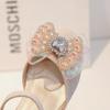 Children'S Shoes Spring New Cute Girls Rhinestone Princess Shoes Leather Shoes Crystal Shoes Baby Bow Single Shoes