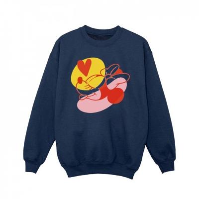 Girls Minnie Mouse Tongue Heart Sweatshirt