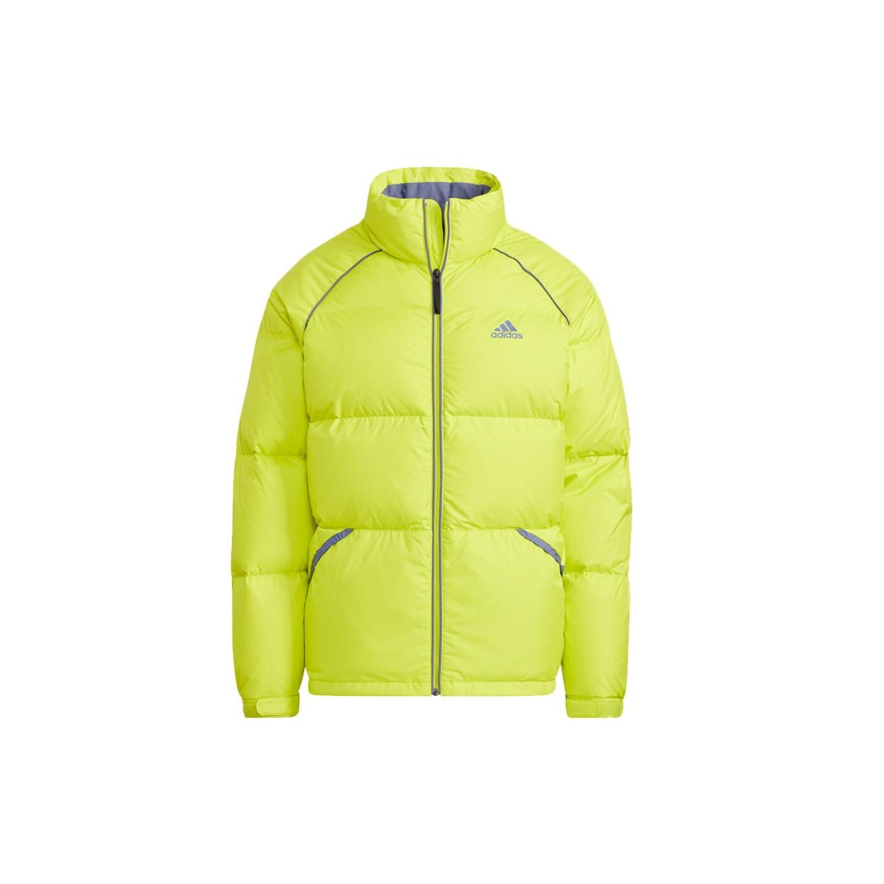 adidas Terrex Super Puffy JKT Outdoor Sports Stay Warm Stand Collar Down Jacket Green Yellow Men s H20752 XL
