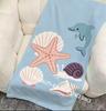 Nautical Ocean Themed Beach Towel Patterned Sunscreen And Windproof Suitable For Swimming Pool Camping Travel Blanket