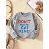 Kids Sweatshirt Creative Letter Pattern Stylish Casual Round Neck Sweatshirt Suitable for Everyday Parties, Vacations, And Gifts