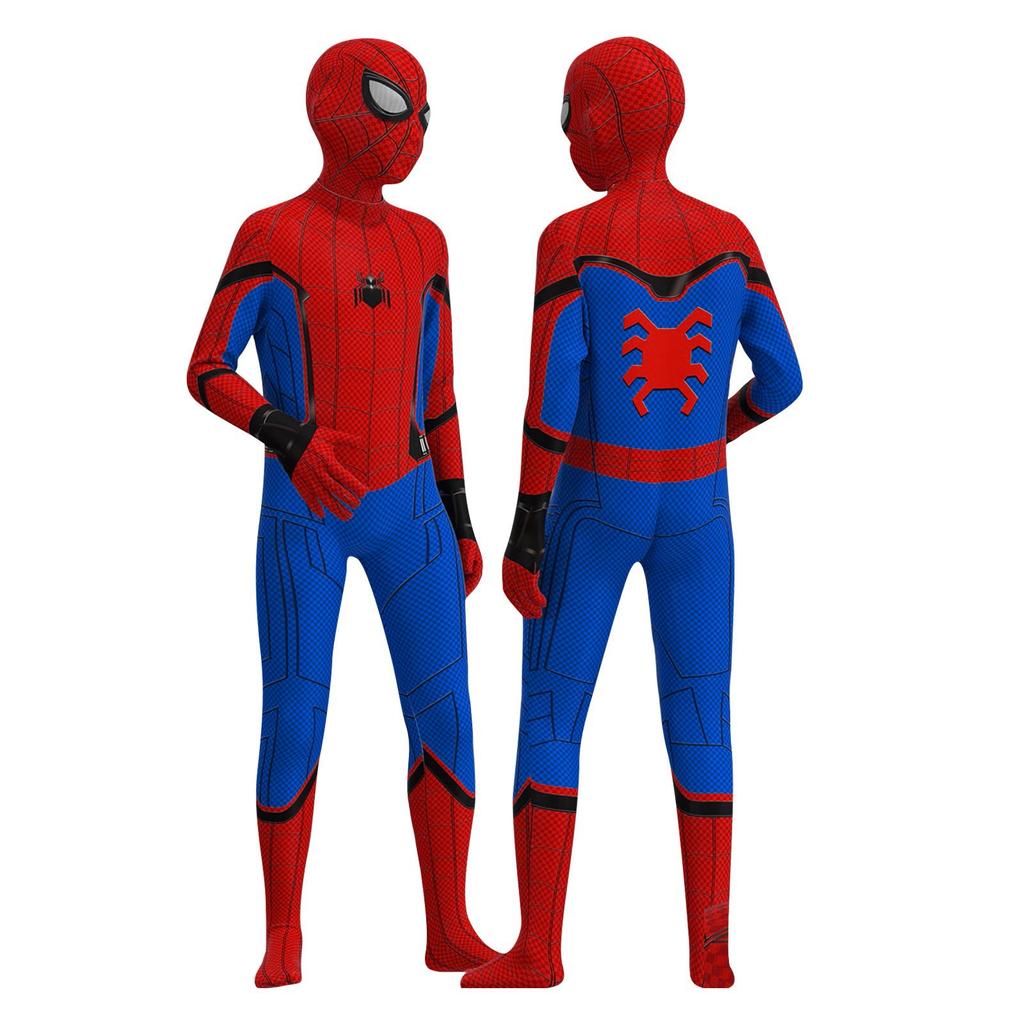 Kids Superhero Costume Full Body Suit with Mask - High Quality Spandex Halloween Cosplay Outfit for Boys
