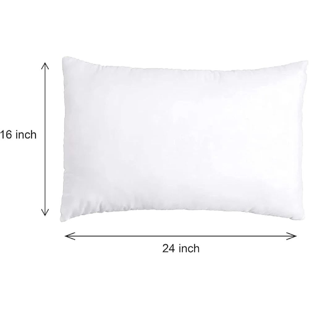 Microfiber Pillow | Set of 6 | Basic Size 41 X 61 CM | Pack of 6 (6, White, King (U.K. Standard))