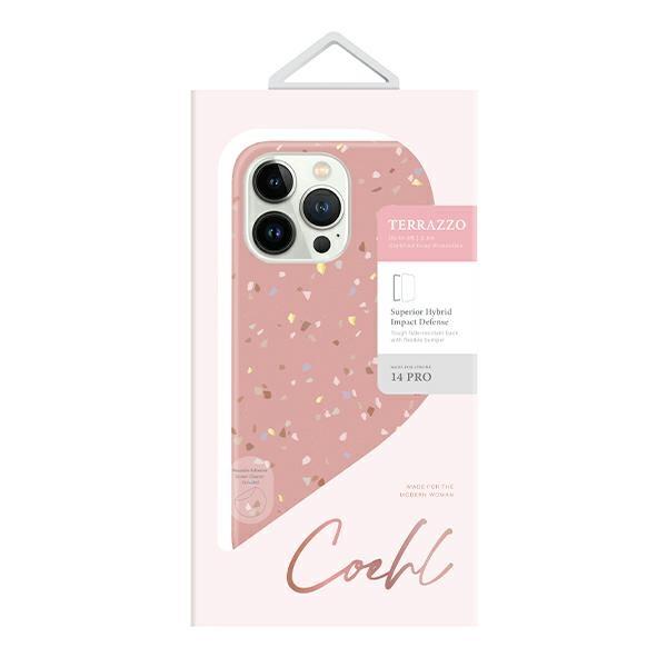 Custodia per iPhone 14 Pro UNIQ Coehl Terrazzo Rosa