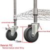 Stainless Steel Slanted Mesh 4-Tier Storage Cart