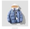 Trendy Couples' Hooded Loose Cotton Jacket - Faux Two-Piece, Thickened for Warmth in Autumn/Winter