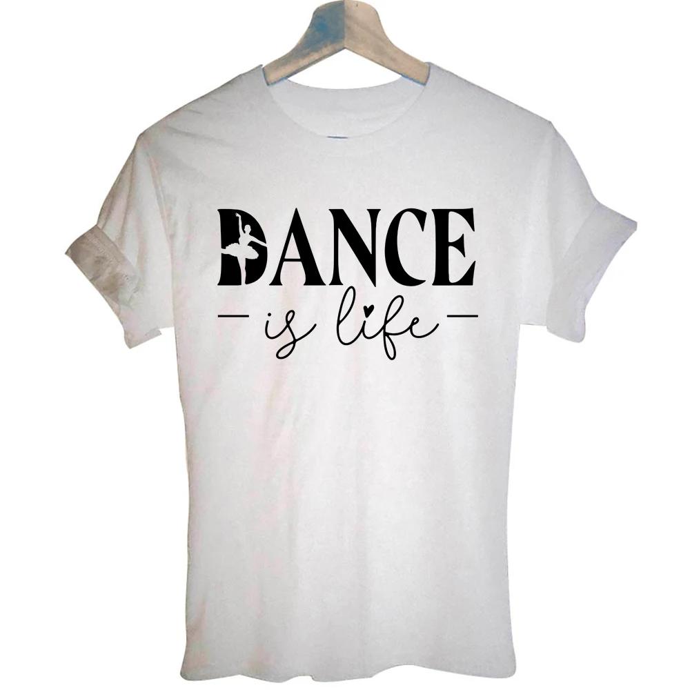 Funny Ballerina Ballet Dancer Dancing T Shirt Graphic Hip Hop Causal Short Sleeve Birthday Gifts Girl Tshirt Women