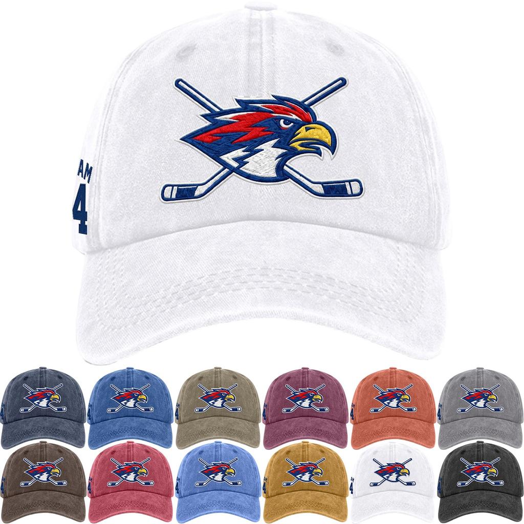 Washed Cotton Baseball Cap Soft Top Vintage Style Adjustable Back Closure Embroidered Logo Casual Outdoor Sports Hat for Daily Wear