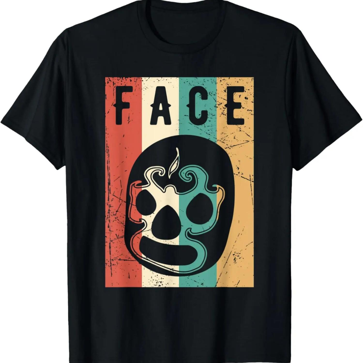 Ретро Футболка Lucha Wrestling Восьмидесятые Хороший Лучадор, 100% хлопок S