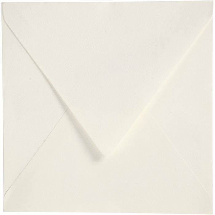 Enveloppes carrées - Blanc cassé - 16 x 16 cm - 50 pcs