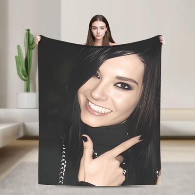 Tom Kaulitz Bill Kaulitz Flannel Blanket Warm Soft Throw Blanket for Home Decor Travel Graphic Bedspread Sofa Bed Cover