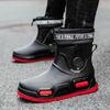 Men's Rain Outdoor Boots High Tops Hiking Young Men Fishing Shoes Non-slip Chef Work Ankle Boot Mens Waterproof Boot Four Season