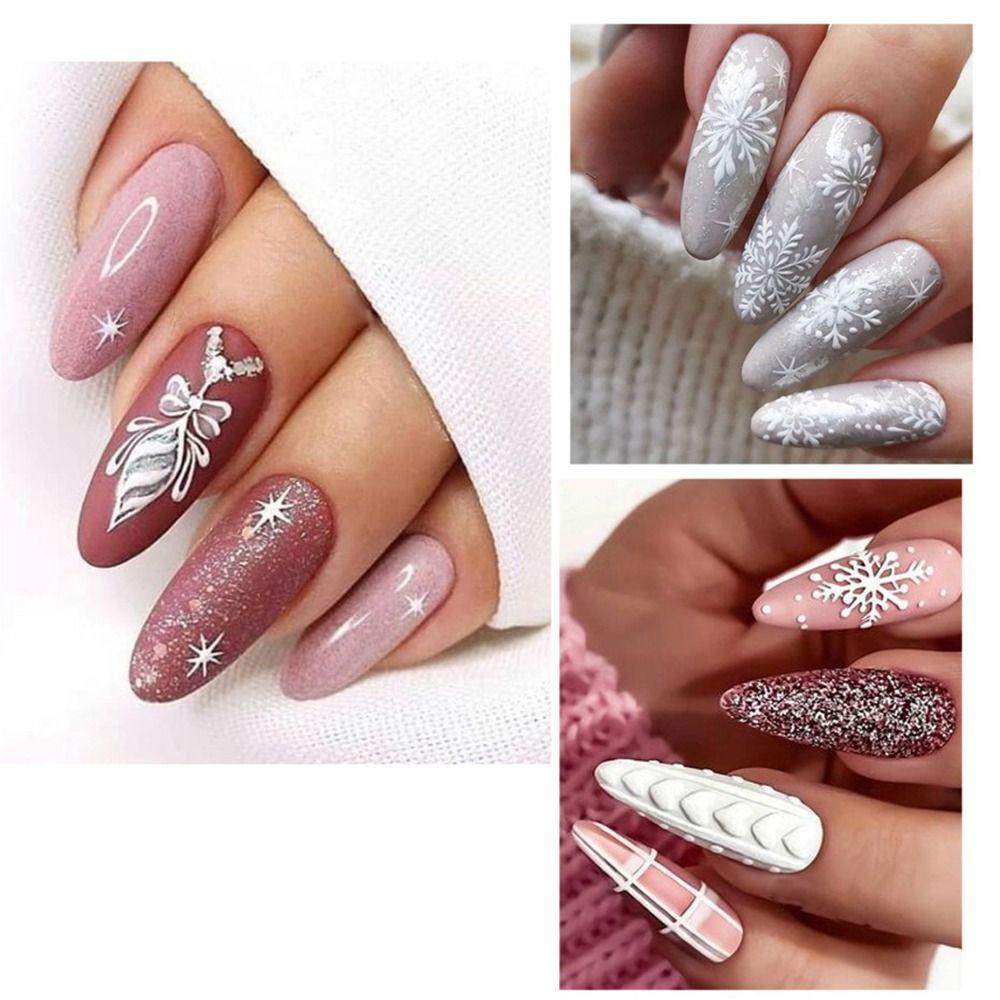 Winter New Year Nail Decoration Christmas Nail Stickers Manicure Accessories Nail Art Decals