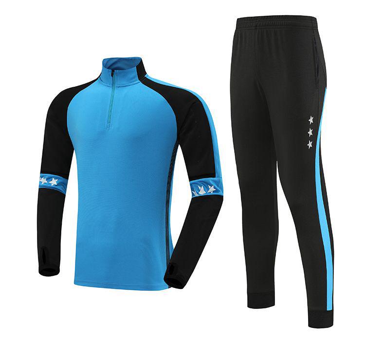 Children's Primary School Football Training Set – Half-Zip Jacket & Long-Sleeve Pants for Autumn/Winter Sports