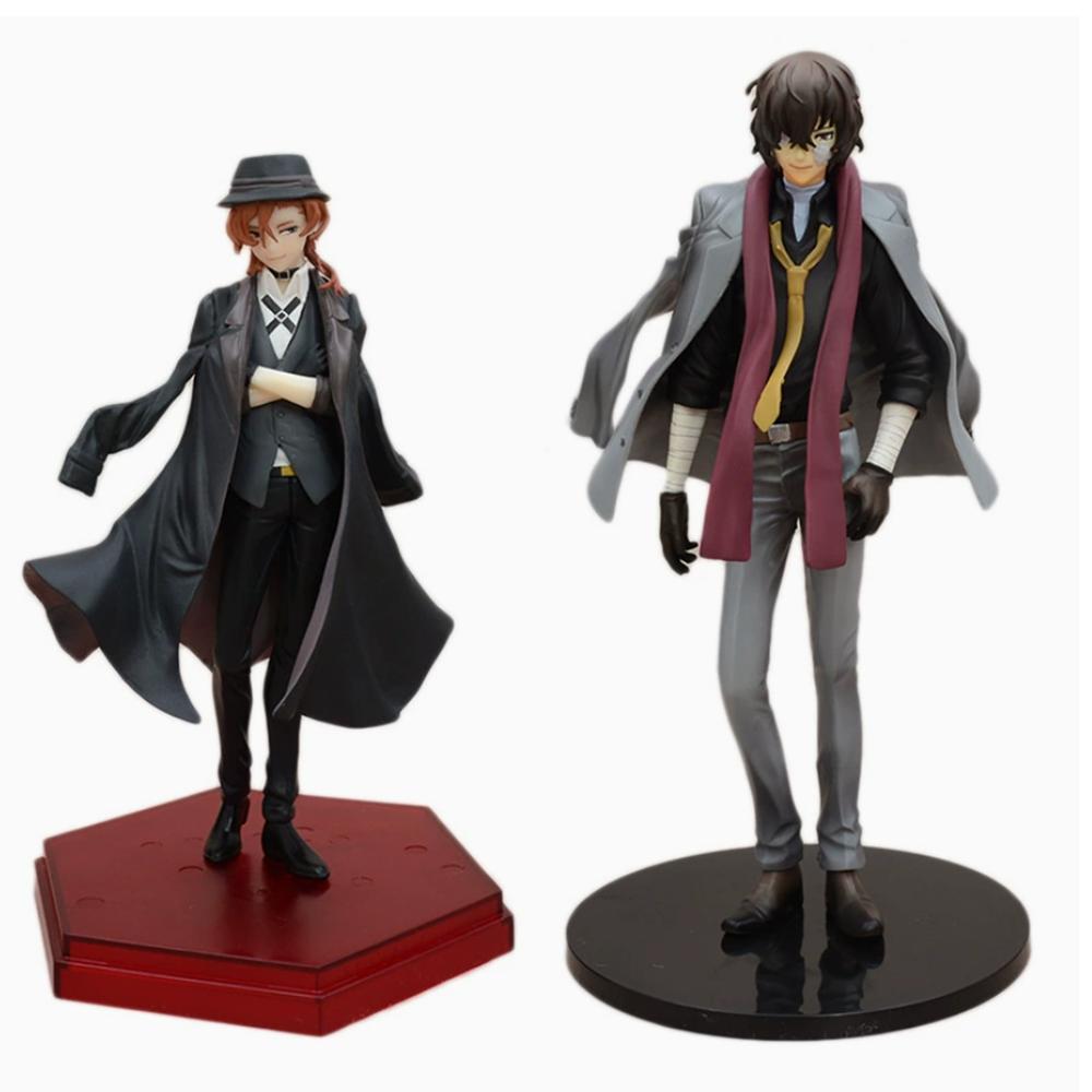 Interesting Toys Unisex Kids 18Cm Nakahara Chuuya Dazai Osamu Pvc Action Figure Bungo Stray Dogs Figure Collectible Model Toys Kid Gift Ornaments Doll Toy