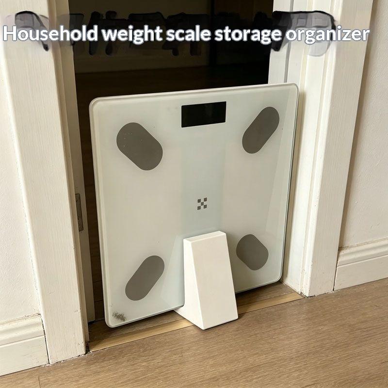 Weight Scale Storage Shelf Stable Load-bearing Desktop Floor Dual Use Body Fat Scale Bracket for Dorm Bathroom
