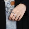 Black Zircon RIngs For Women Man Couple Wedding Engagement Ring Jewelry