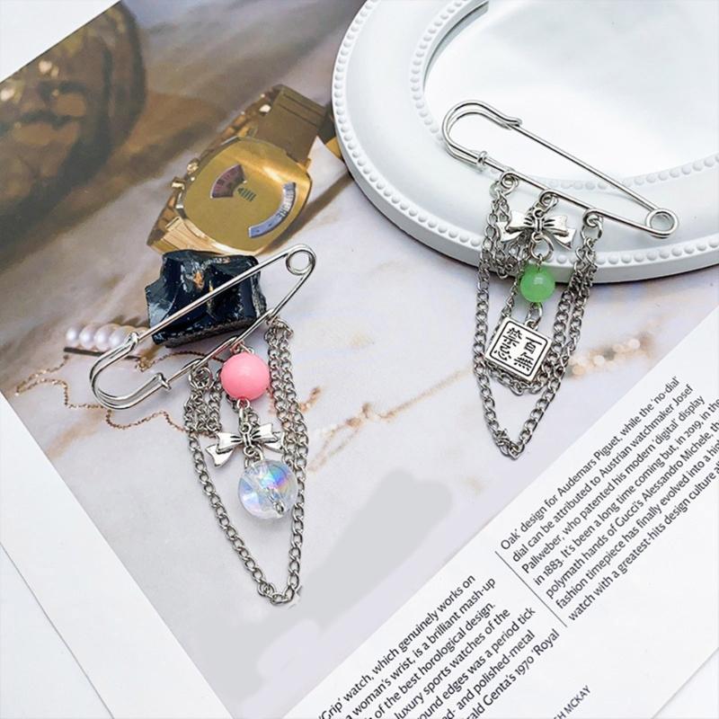 Broche Épingle Chaîne Mode Épingle Corsage Matériau Alliage Épingles de revers Accessoires Bijoux Vêtements pour Décorations de Tissu