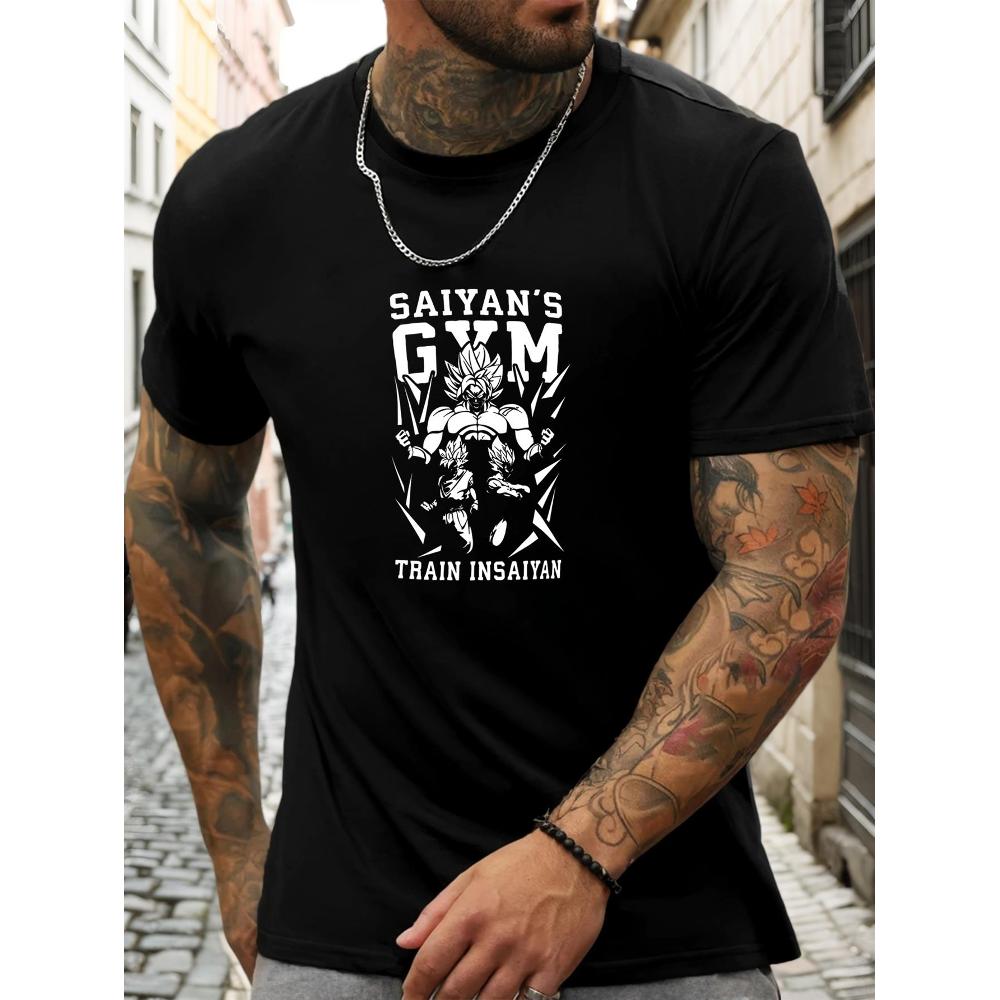 

Saiyan s Gym T-Shirt,Soft Breathable & Fade-Resistant, Classic Fit for Daily Casual Wear XXL белый