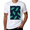 Neon Wild West Cactus Pattern T-Shirt Basic Short Sleeve Cotton Blend T-Shirt