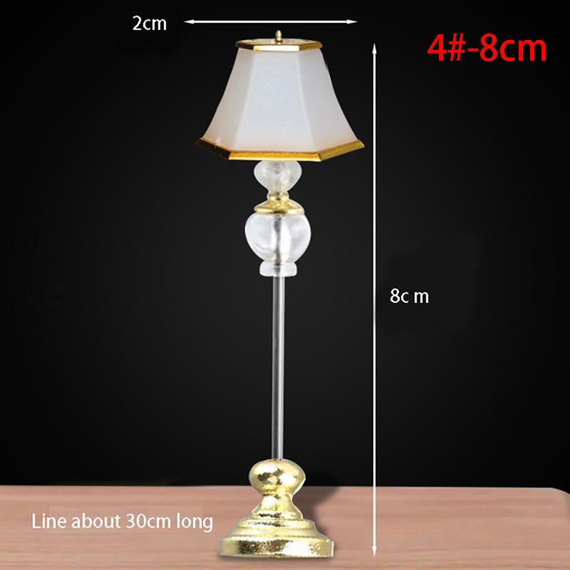 Miniature Desk Lamp Study Model Dollhouse Furniture Decoration Micro Scene Light Ornament 1:12 Dollhouse Pretend Play Toys