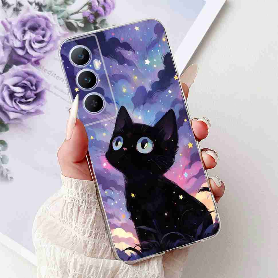 For Realme C65 Case Cute Cartoon Butterfly Cover Soft Silicone Phone Case Fundas For Realme C 65 C65 RealmeC65 4G Bumper