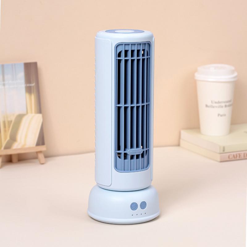 

Bladeless Tower Desk Fan: Silent, Automatic Oscillation, 3 Speeds, Compact for Students and Offices. 103x103x263 mm
