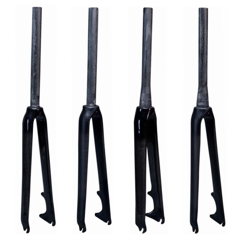 Full Carbon Fiber Bike Road Fork Bicycle Parts Hard Fork 700C Disc Brake Tapered / Straight Super light 400g +/_ 20g