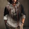 Halloween Printed Men's Shirt, Hooded Long-sleeved Hooded Spring And Summer Casual Daily Wear