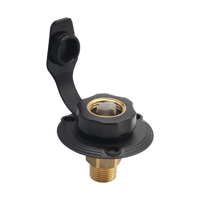 Lead Free Brass RVs Water Inlet Kit With Leak Proof Silicone Seal And ABS Housing For Campers Installations