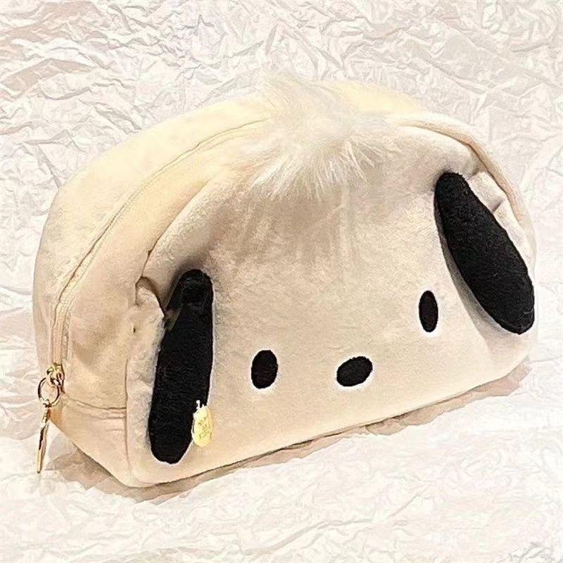 Japanese Cartoon Girl Large Capacity Plush Pacha Dog Pencil Case for Junior High Students