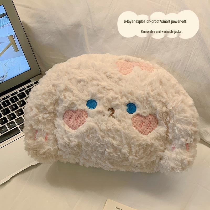 Rechargeable Plush Hot Water Bottle - Explosion-Proof Hand Warmer, 2024 Style Electric Bed Warmer.