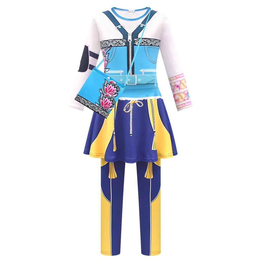 Children's Fun Printed Half body Skirt Pants And Jumpsuit