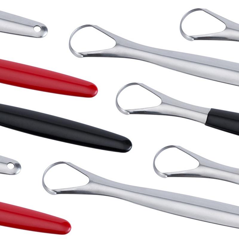 Tongue Scraper Stainless Steel Oral Tongue Cleaner Medical Mouth Brush Reusable