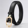 Fashion Minimalist Women Belt With Metal Pin Buckle For Business Leisure And