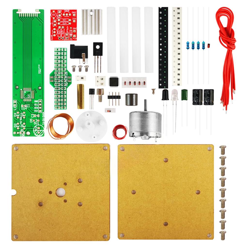 Soldering Practice Board Kit Cross Rotating LED Display Fun for Student Gift