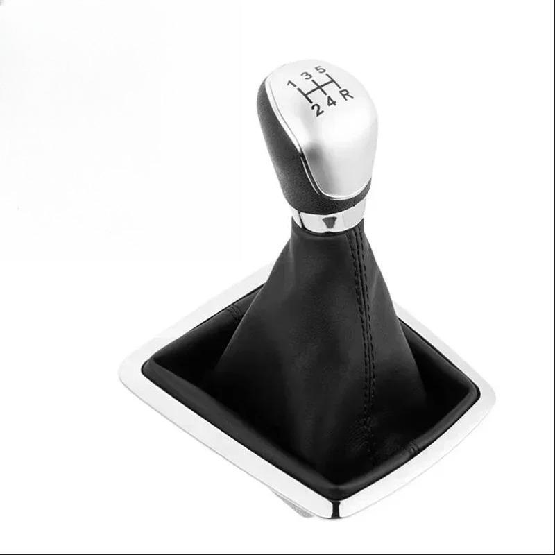Gear Shifter Knob Lever Manual 5/6-Speed Galaxy with Leather Dustproof Cover for Ford Focus 2 MK2 FL C-MAX 2006-2011 Car Styling