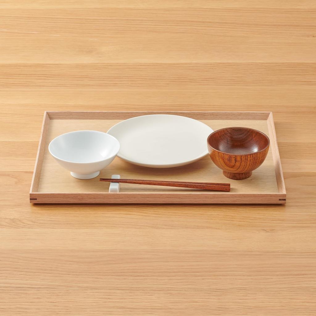 MUJI Wooden Square Wide X Deep X 2cm MDC79A2S Tray, Natural, Approx. 40.5cm 30.5cm High,
