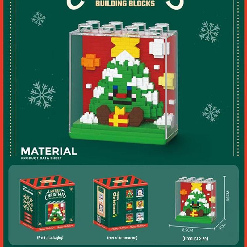 LEGO-Compatible Christmas Building Blocks: Santa Claus, Snowman, and Christmas Tree Figurines for Kids