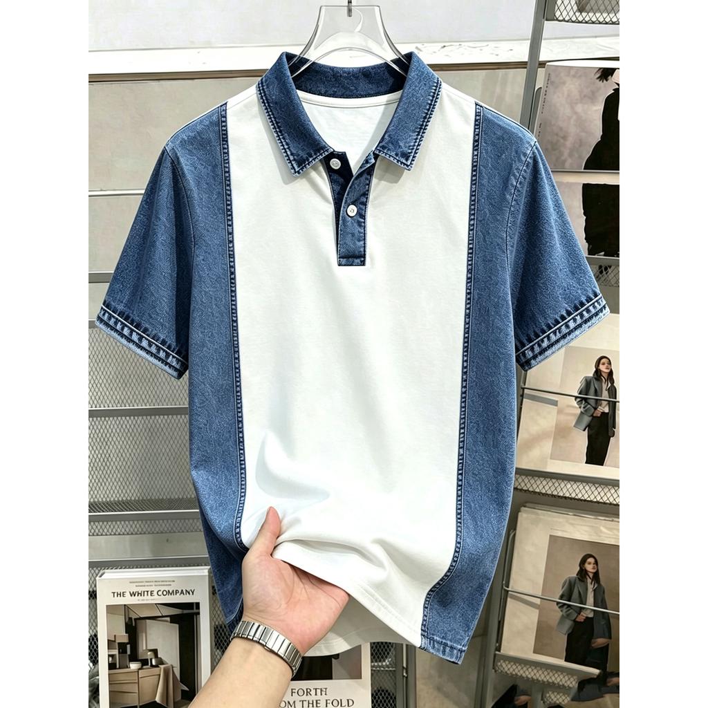 Daily essential! Men's short-sleeve polo shirt, casual and comfortable.