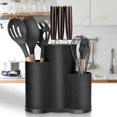 Support de coupe universel 3 en 1 pour ustensiles de cuisine, grand rangement pour ustensiles, peu encombrant, support polyvalent pour baguettes, organisateur de vaisselle