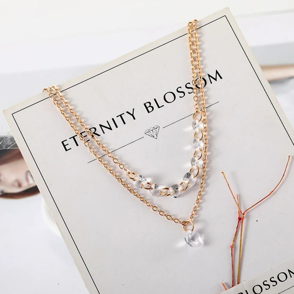 2024 New Fashion Simple Color Gold Femmes Cristal Multicouche Bracelet for Women Girl Jewelry Gifts