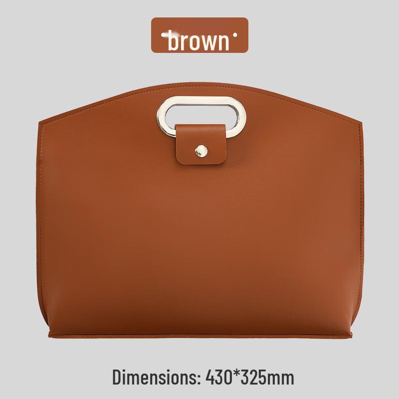 Elegant Women's Soft Leather Laptop Tote - High-End, Large Capacity, Fashionable Briefcase for Work and Commuting.