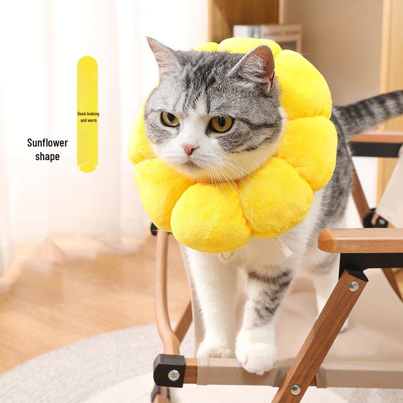 Sunflower Elizabethan Anti-Lick Collar for Cats & Dogs