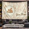 Wall Hanging Tapestry Custom NamePeter Rabbit Pattern Personalized Printed Fabric Wall Decor